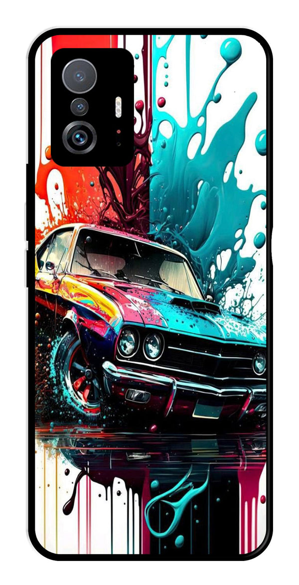 Vintage Car Metal Mobile Case for Xiaomi 11T Pro 5G   (Design No -29)