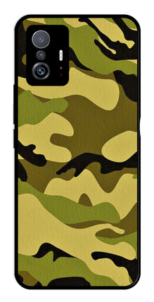 Army Pattern Metal Mobile Case for Xiaomi 11T Pro 5G