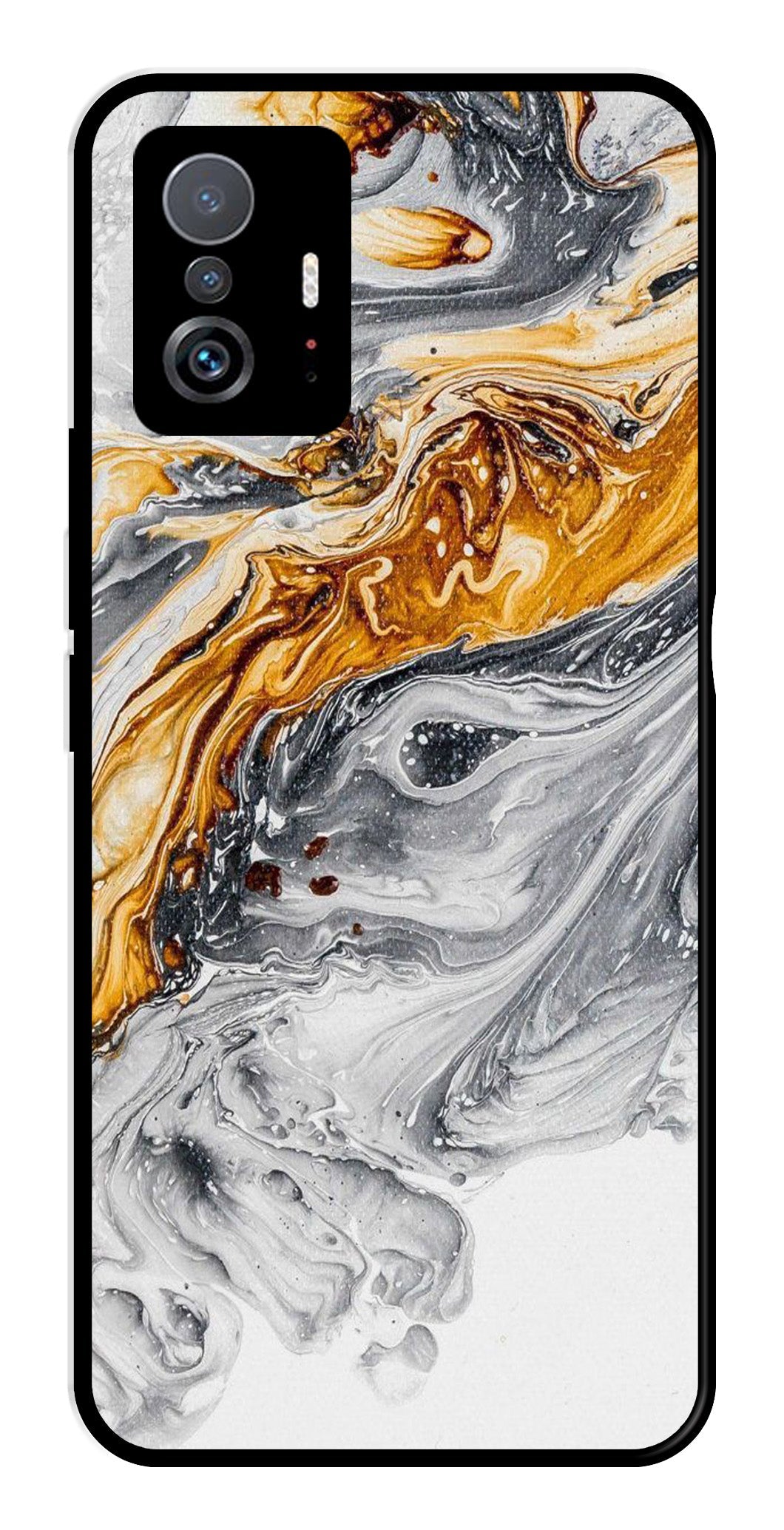 Marble Pattern Metal Mobile Case for Xiaomi 11T Pro 5G   (Design No -36)