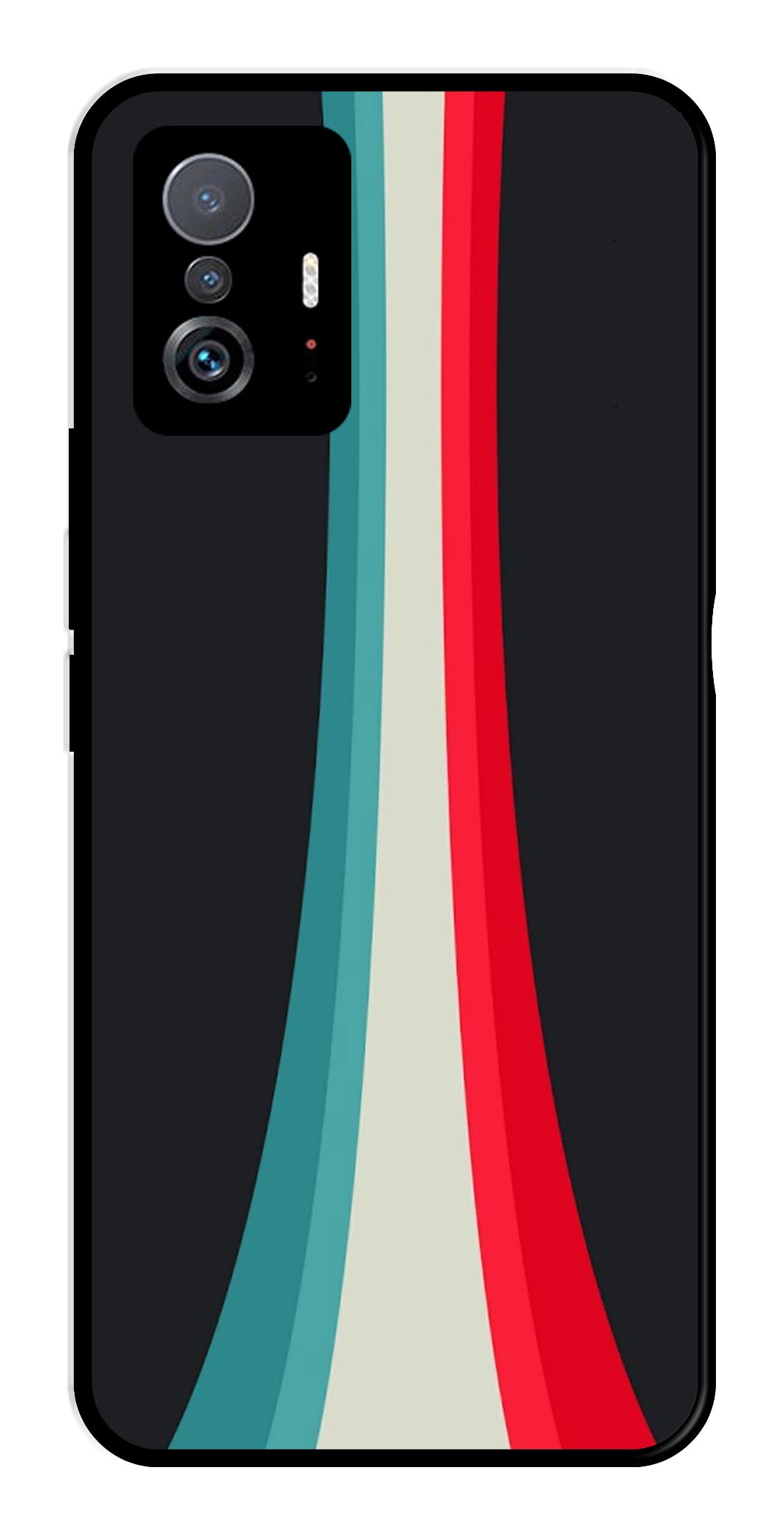 Modern Art Colorful Metal Mobile Case for Xiaomi 11T Pro 5G   (Design No -48)