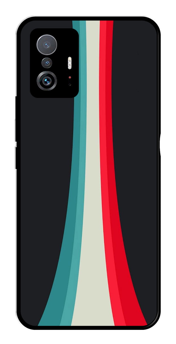 Modern Art Colorful Metal Mobile Case for Xiaomi 11T Pro 5G   (Design No -48)