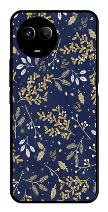 Floral Pattern  Metal Mobile Case for Realme 11X 5G
