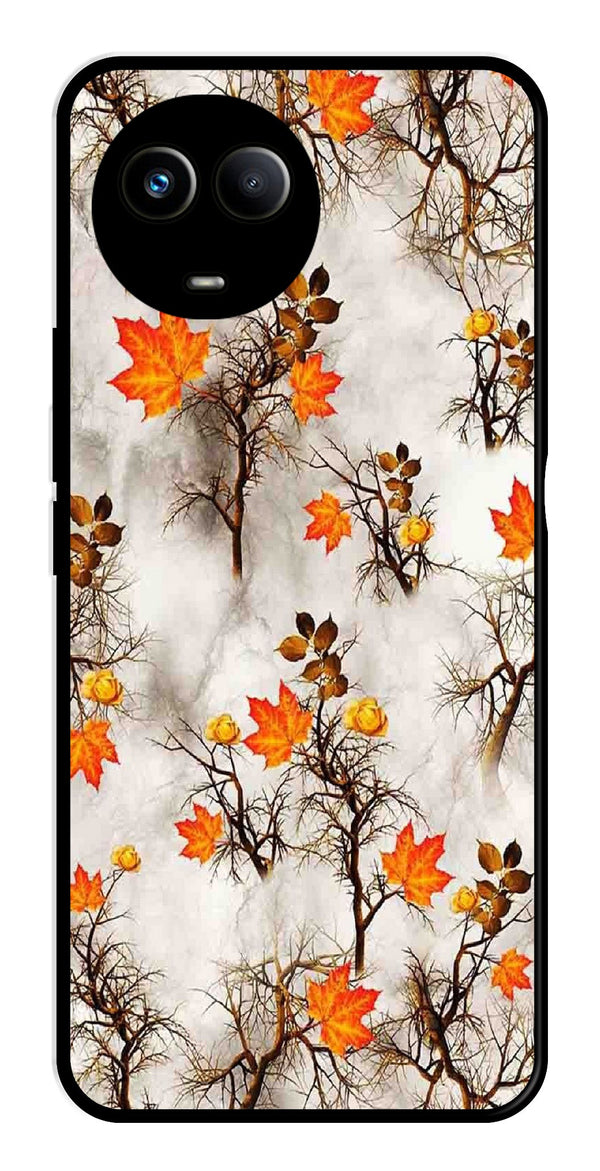 Autumn leaves Metal Mobile Case for Realme 11X 5G   (Design No -55)