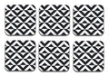 Printed Marble Zig Zag Pattern MDF Wooden Coasters For Home And Kitchen(Set Of 6  Pieces)
