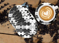 Black White Puzzle  Designer Printed Round Tea Coasters (MDF Wooden, Set Of 6 Pieces)