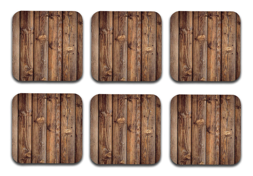 Wooden 1 Designer Printed Square Tea Coasters (MDF Wooden, Set of 6 Pieces)