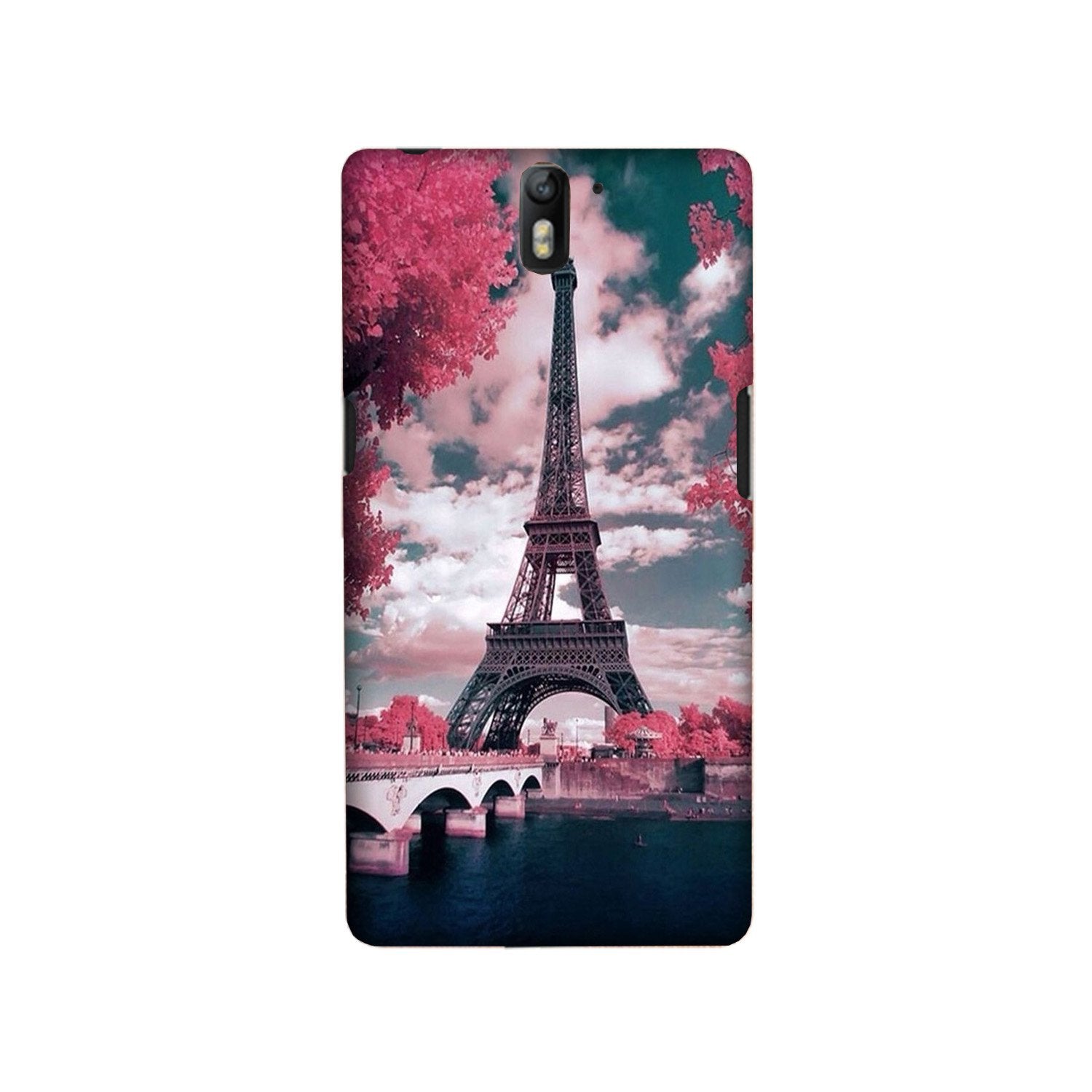 Pink Flowers Cycle Case for OnePlus 1  (Design - 102)