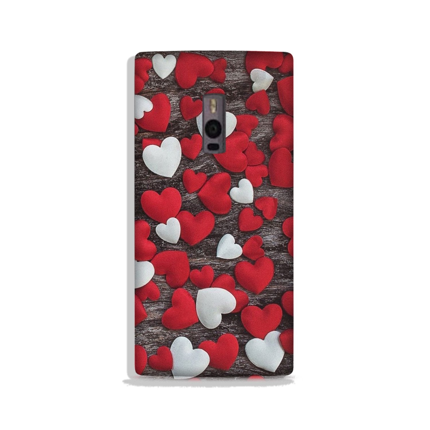 Red White Hearts Case for OnePlus 2  (Design - 105)