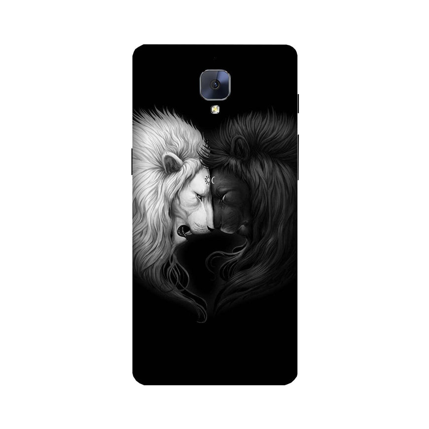 Dark White Lion Case for OnePlus 3/ 3T  (Design - 140)