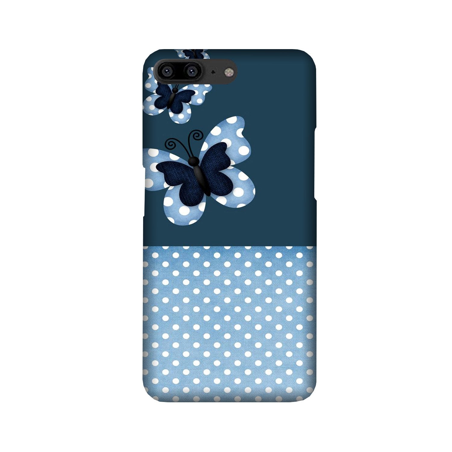 White dots Butterfly Case for OnePlus 5