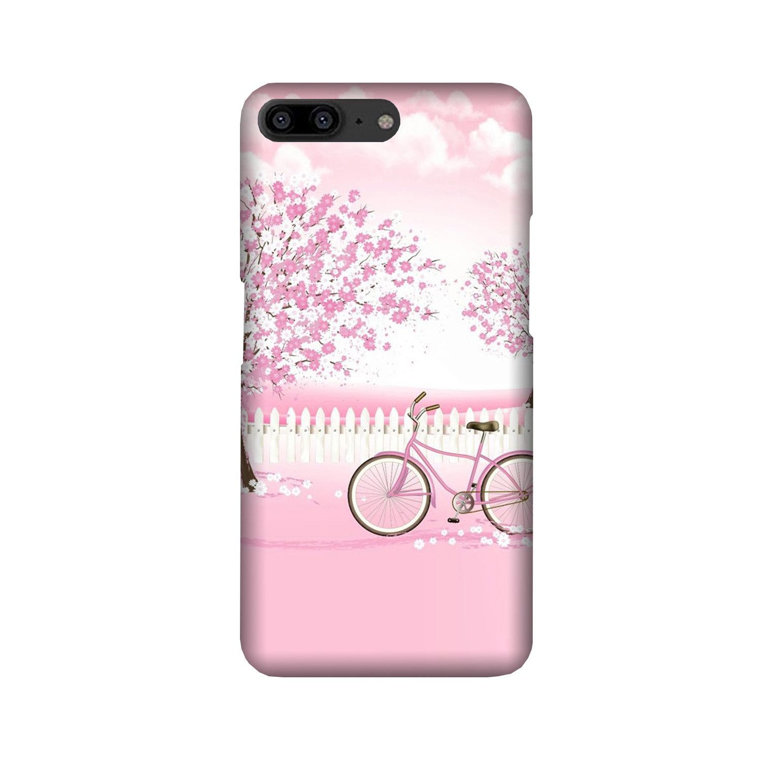 Pink Flowers Cycle Case for OnePlus 5(Design - 102)