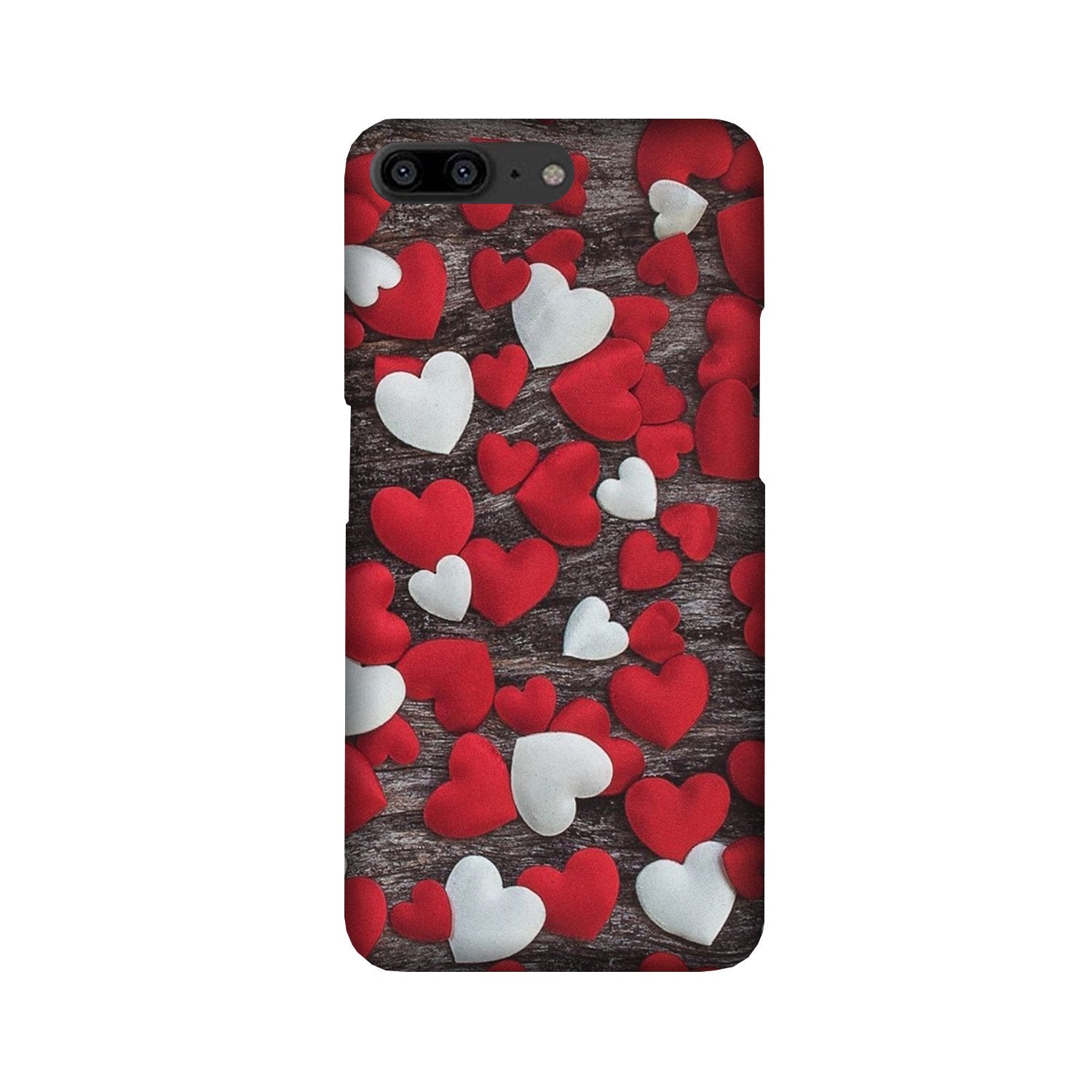 Red White Hearts Case for OnePlus 5(Design - 105)