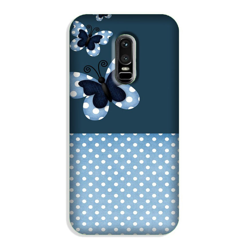 White dots Butterfly Case for OnePlus 6