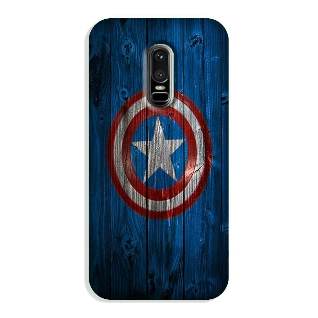 Captain America Superhero Case for OnePlus 6  (Design - 118)