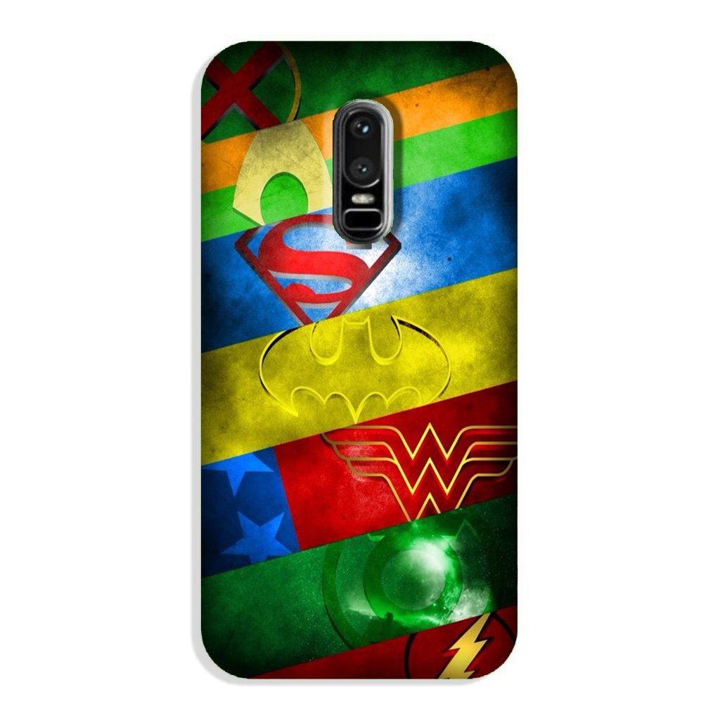 Superheros Logo Case for OnePlus 6 (Design No. 251)