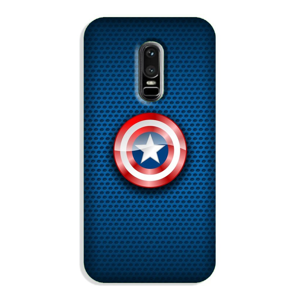 Captain America Shield Case for OnePlus 6 (Design No. 253)