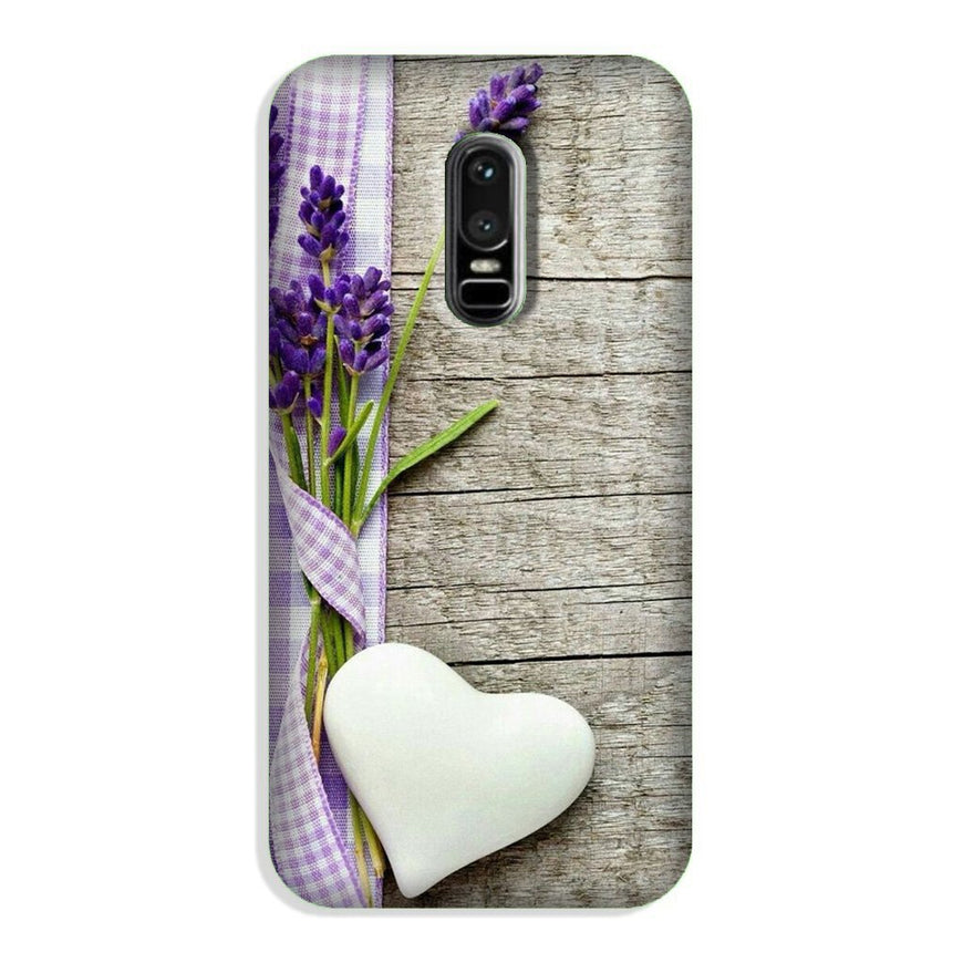White Heart Case for OnePlus 6 (Design No. 298)