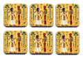 Ancient Egypt Wooden Designer Printed Square Tea Coasters (MDF Wooden, Set of 6 Pieces)