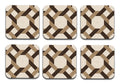 Printed Marble Rope Pattern MDF Wooden Coasters For Home And Kitchen(Set Of 6  Pieces)