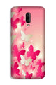 White Pick Butterflies Case for OnePlus 7