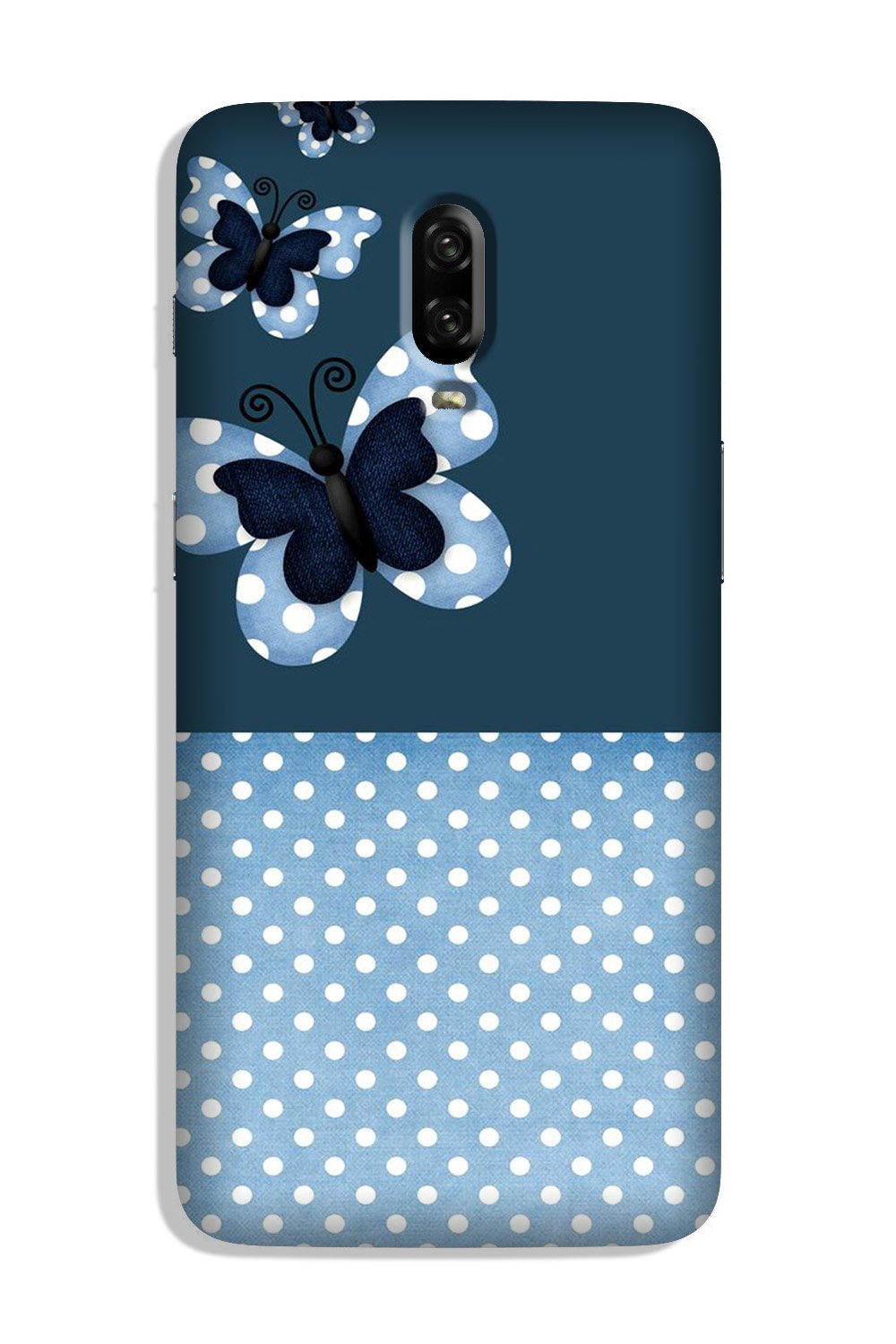 White dots Butterfly Case for OnePlus 7