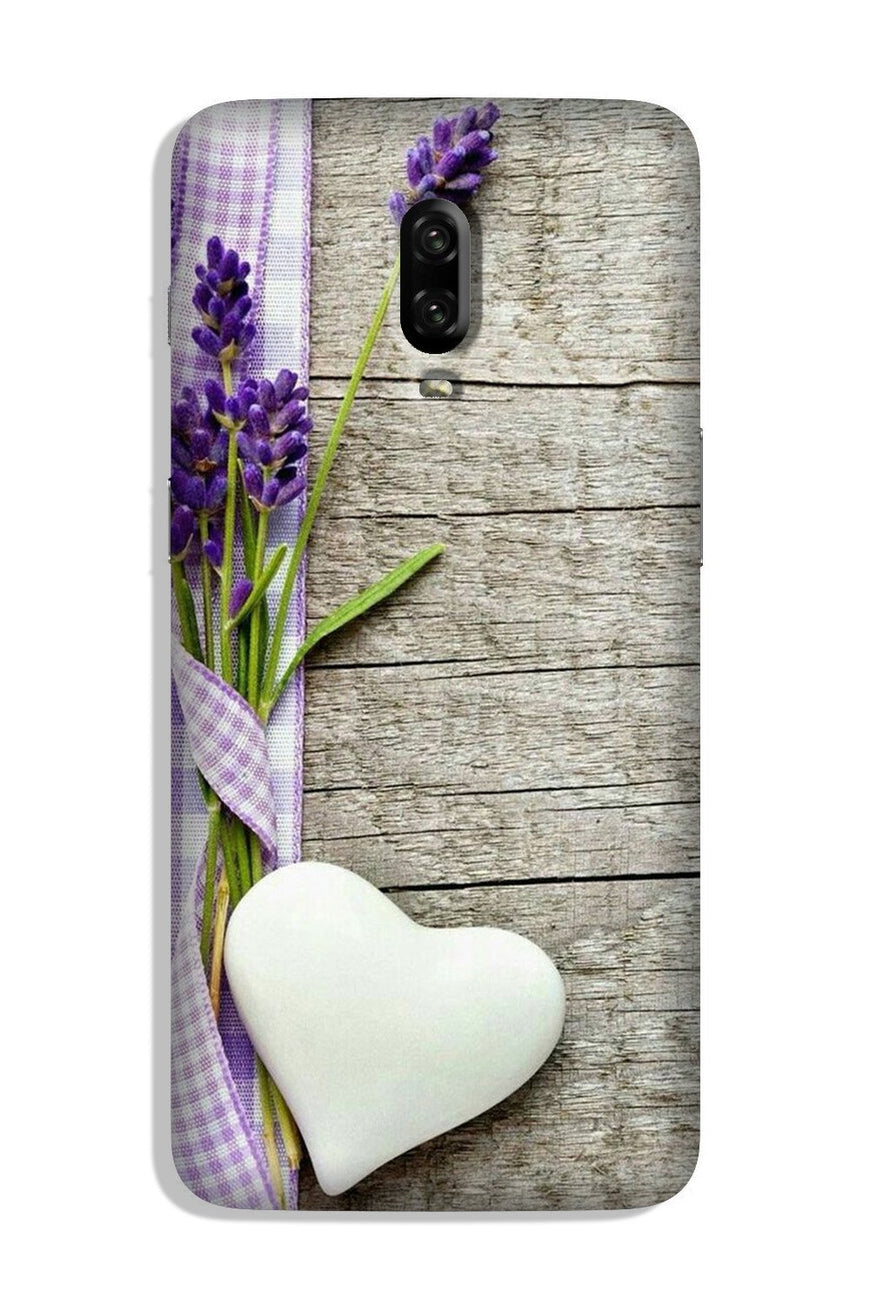 White Heart Case for OnePlus 6T (Design No. 298)