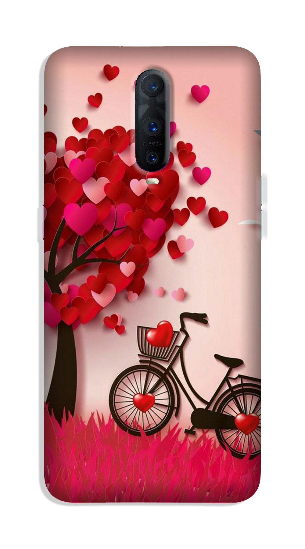 Red Heart Cycle Case for OnePlus 7 Pro (Design No. 222)