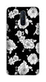 White flowers Black Background Case for OnePlus 7 Pro