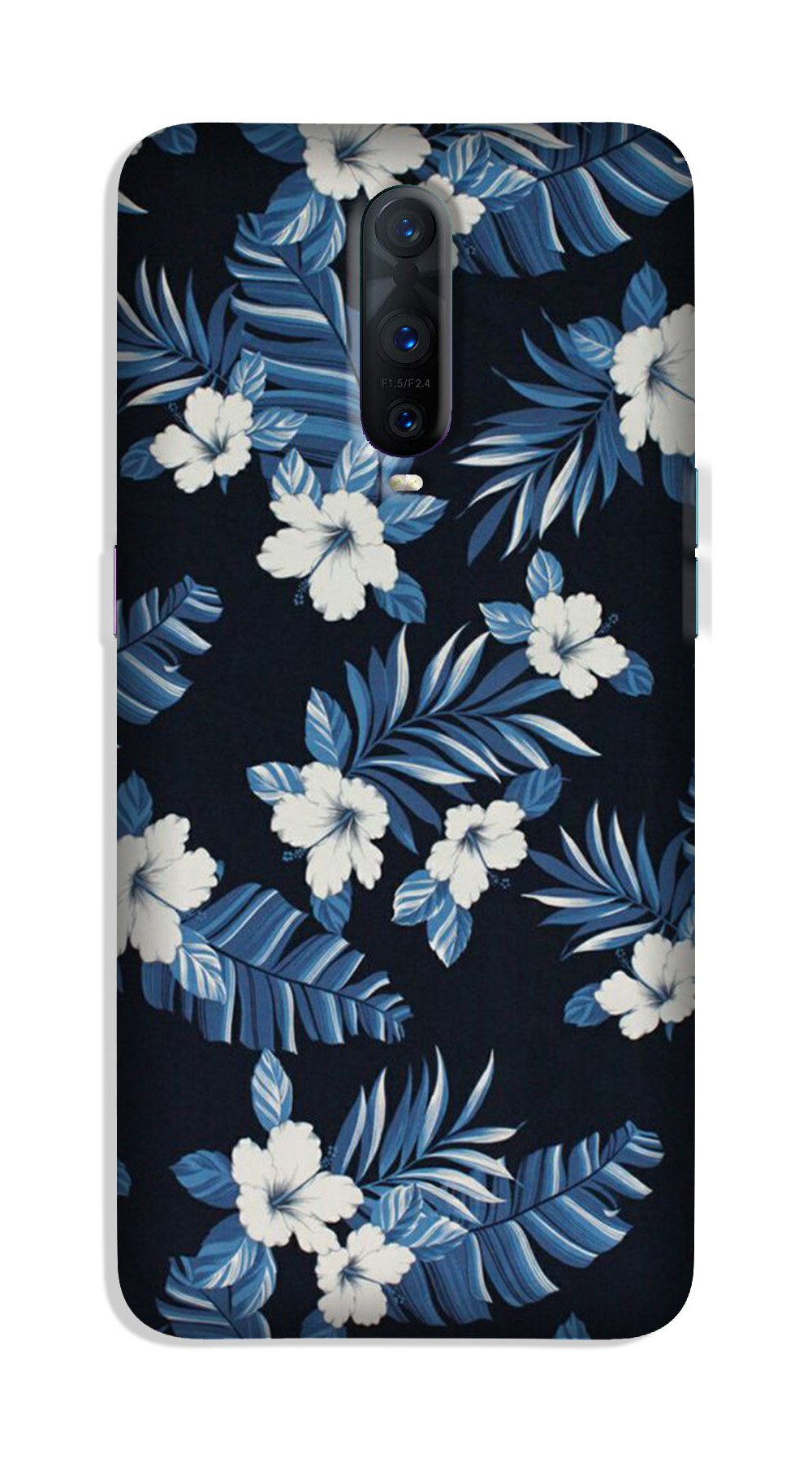 White flowers Blue Background2 Case for OnePlus 7 Pro