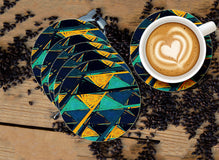 Marble  Designer Printed Round Tea Coasters (MDF Wooden, Set Of 6 Pieces)