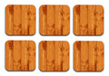Wooden 9 Designer Printed Square Tea Coasters (MDF Wooden, Set of 6 Pieces)