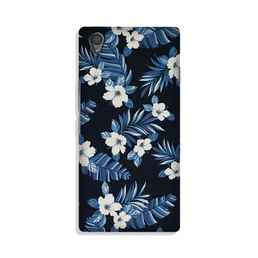 White flowers Blue Background2 Case for Vivo Y51L