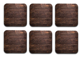Wooden 4 Designer Printed Square Tea Coasters (MDF Wooden, Set of 6 Pieces)