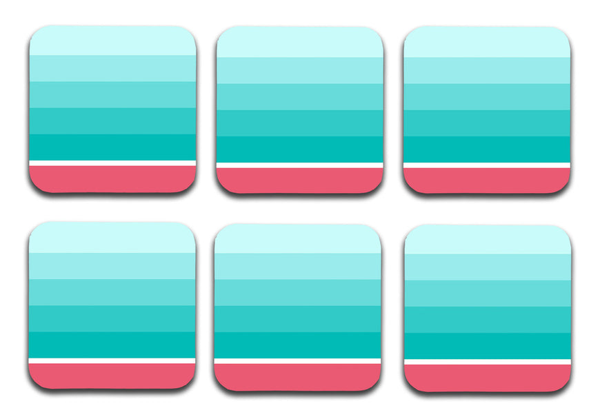 Ramgreen Pattern Designer Printed Square Tea Coasters With Stand (MDF Wooden, Set Of 6 Pieces Coaster And 1 Stand)