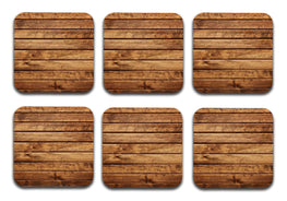 Wooden 7 Designer Printed Square Tea Coasters (MDF Wooden, Set of 6 Pieces)