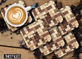 Wooden 5 Designer Printed Square Tea Coasters (MDF Wooden, Set of 6 Pieces)