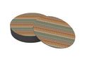Colorful Ethnic Designer Printed Round Tea Coasters (MDF Wooden, Set Of 6 Pieces)