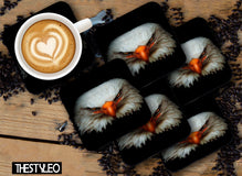 Eagle Pattern MDF Wooden Printed Square Coasters for Home and Kitchen | Dining Table Decor (Set of 6 Pieces)