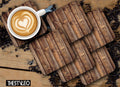 Wooden 1 Designer Printed Square Tea Coasters (MDF Wooden, Set of 6 Pieces)