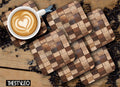 Wooden 10 Designer Printed Square Tea Coasters (MDF Wooden, Set of 6 Pieces)