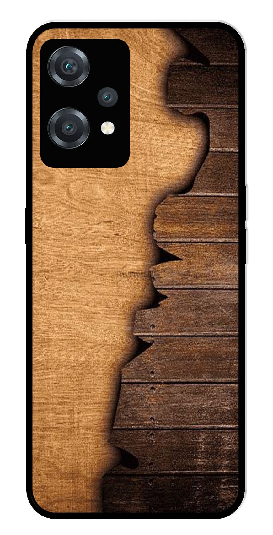 Wooden Design Metal Mobile Case for OnePlus Nord CE 2 Lite 5G