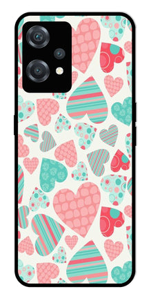 Hearts Pattern Metal Mobile Case for OnePlus Nord CE 2 Lite 5G