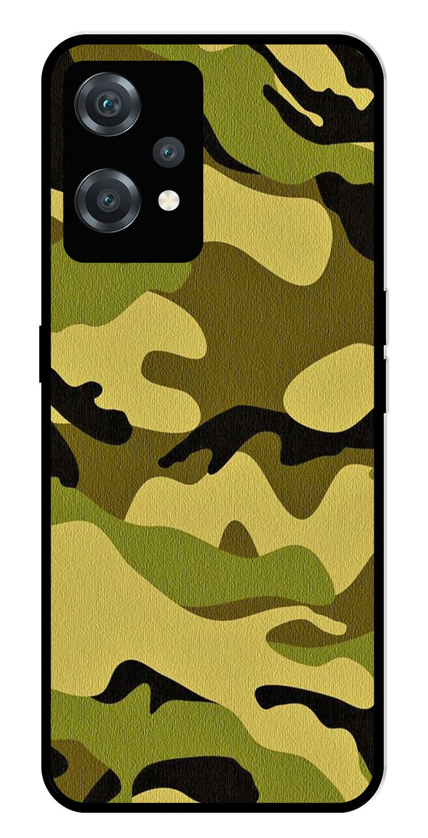 Army Pattern Metal Mobile Case for OnePlus Nord CE 2 Lite 5G