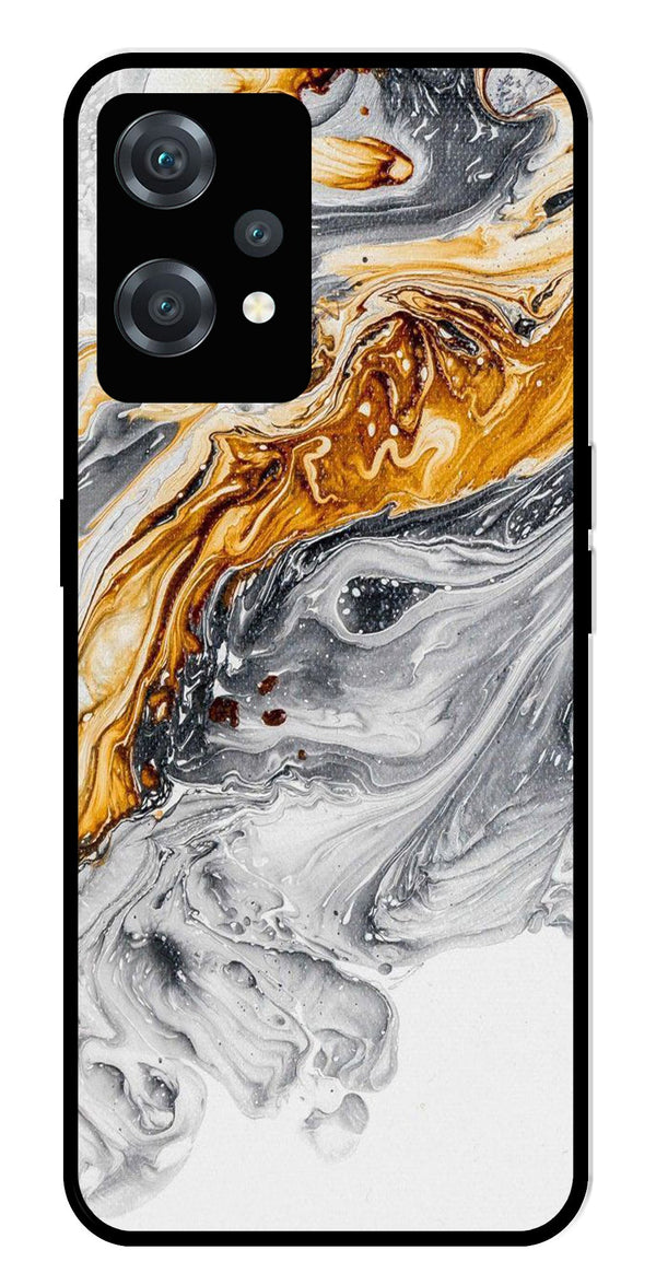 Marble Pattern Metal Mobile Case for OnePlus Nord CE 2 Lite 5G