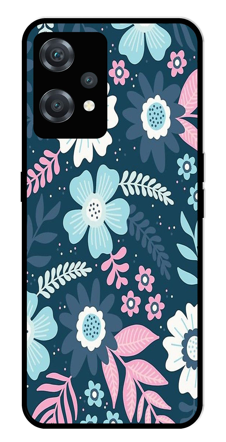 Flower Leaves Design Metal Mobile Case for OnePlus Nord CE 2 Lite 5G