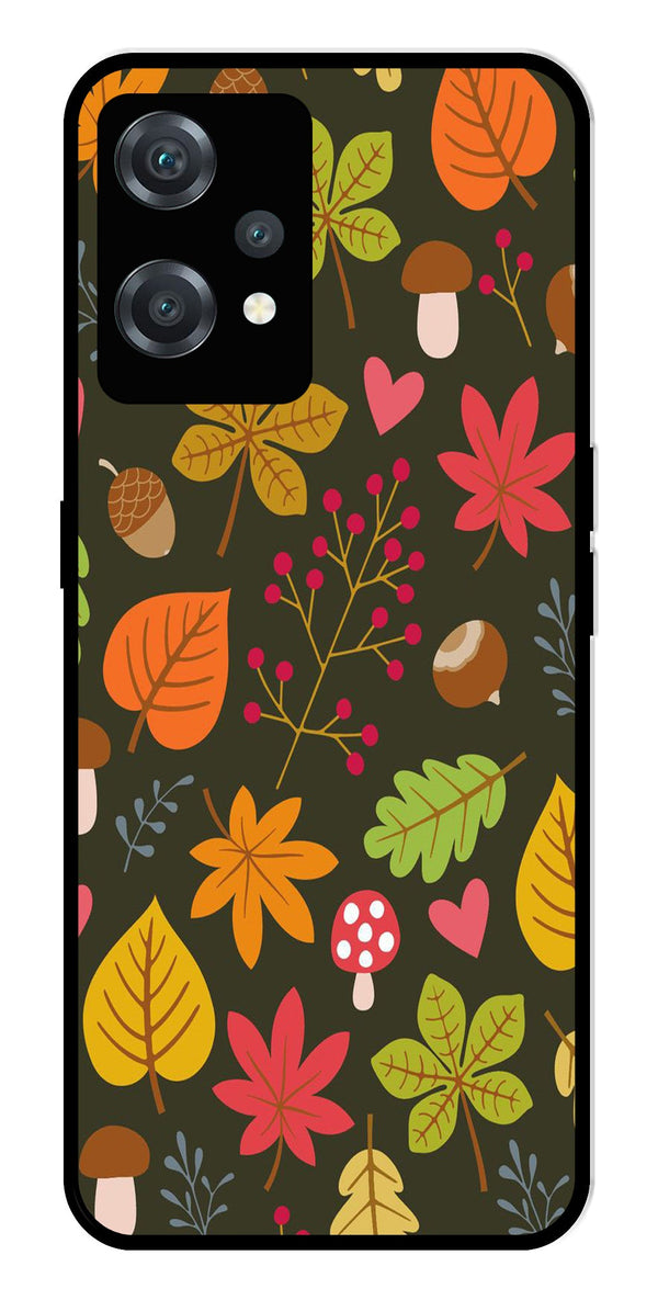 Leaves Design Metal Mobile Case for OnePlus Nord CE 2 Lite 5G