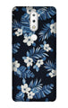 White flowers Blue Background2 Case for Nokia 3.1 Plus