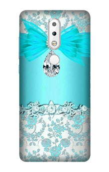 Shinny Blue Background Mobile Back Case for Nokia 3.1 Plus (Design - 32)