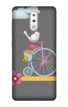 Sparron with cycle Mobile Back Case for Nokia 3.1 Plus (Design - 34)