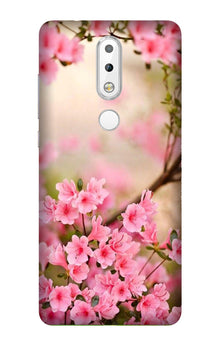 Pink flowers Mobile Back Case for Nokia 3.1 Plus (Design - 69)